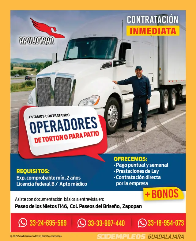 Vacante de empleo en Guadalajara publicada el 2026-06-05 en Solo Empleos