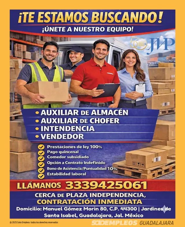 Vacante de empleo en Guadalajara publicada el 2026-06-05 en Solo Empleos