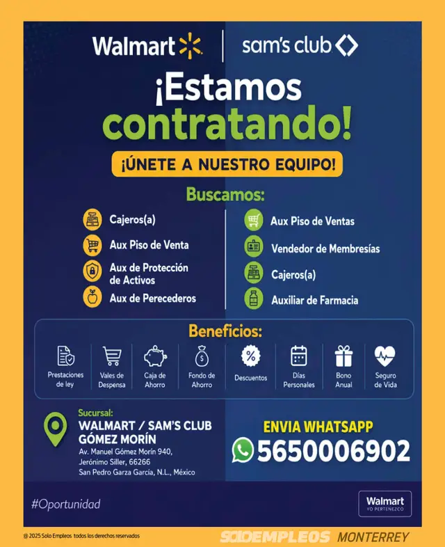 Vacante de empleo en Monterrey publicada el 2026-06-05 en Solo Empleos