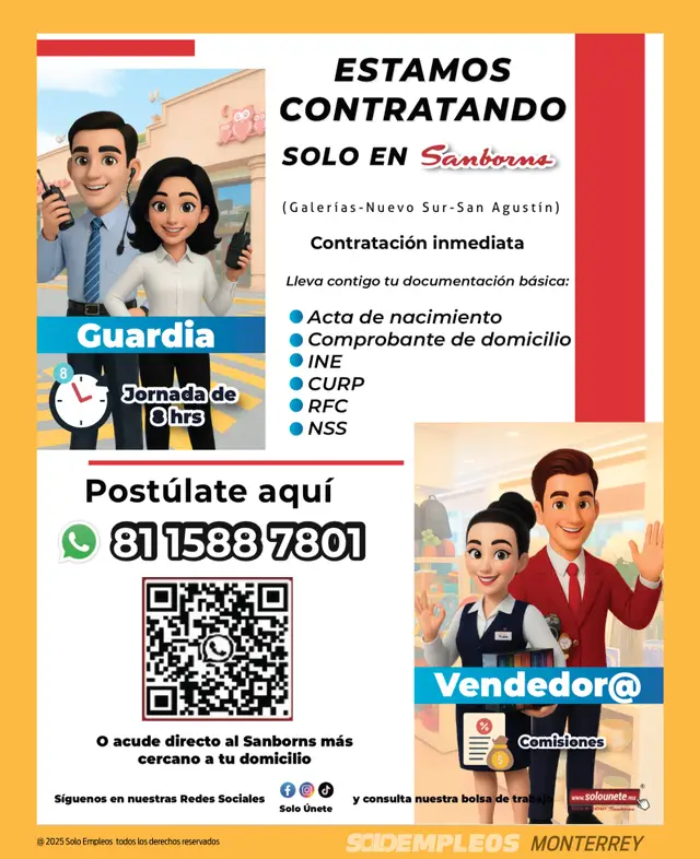 Vacante de empleo en Monterrey publicada el 2026-06-05 en Solo Empleos